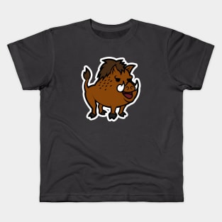 Boar Cartoon Animal Cartoon Island Kids T-Shirt